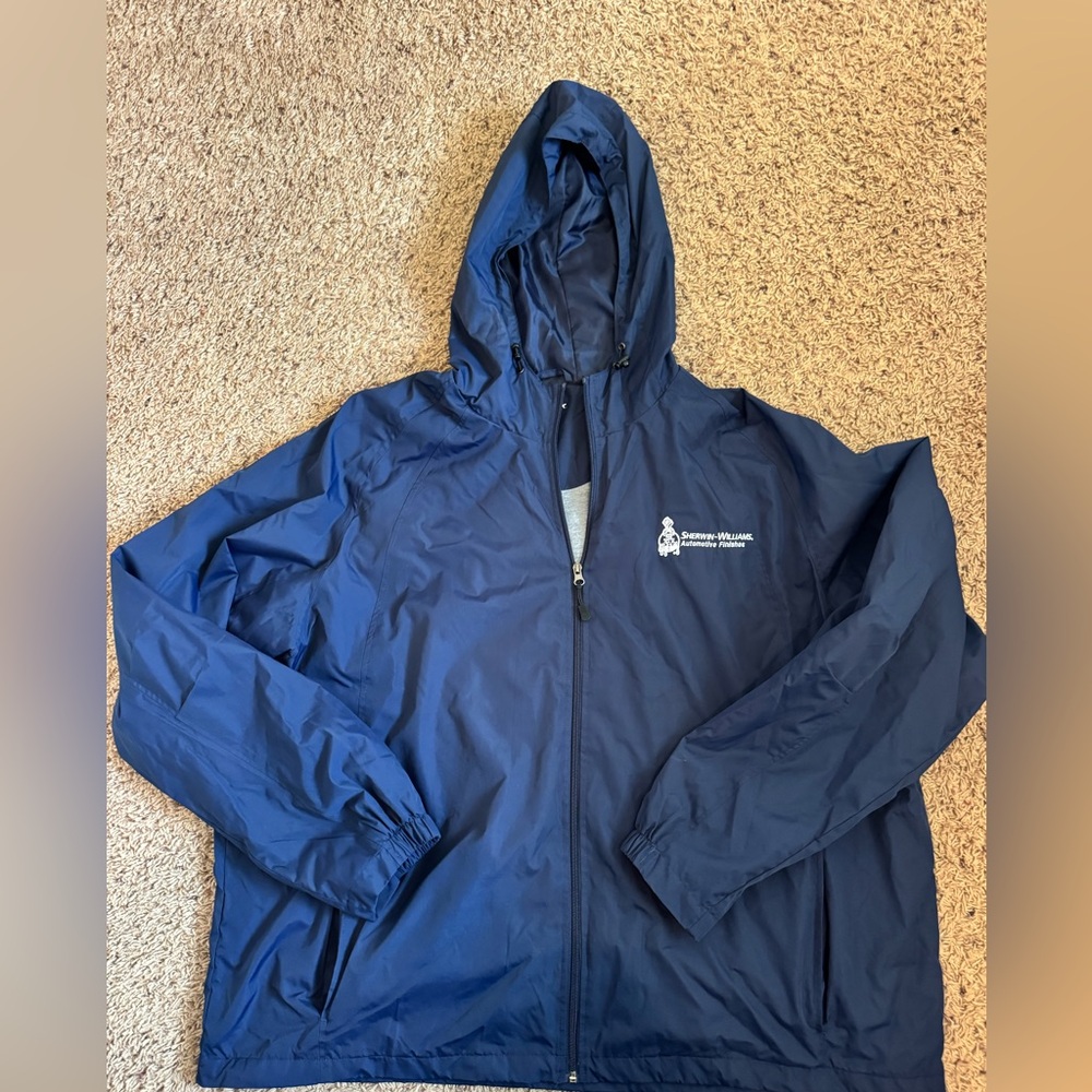 Sport-Tek Sherwin Williams Automotive Men's Blue Hooded Jacket 3XL